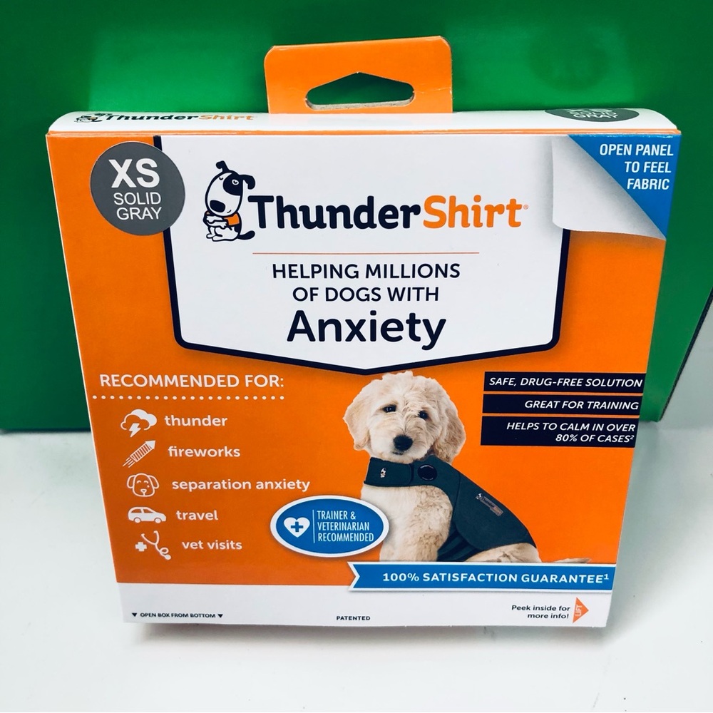 NEW ThunderShirt Dog Anxiety Vest Jacket XS Gray HGXS-T01